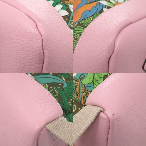 Gucci North Face Collaboration Nylon Leather Pink Backpack Daypack 1548 - Picture 4 of 7